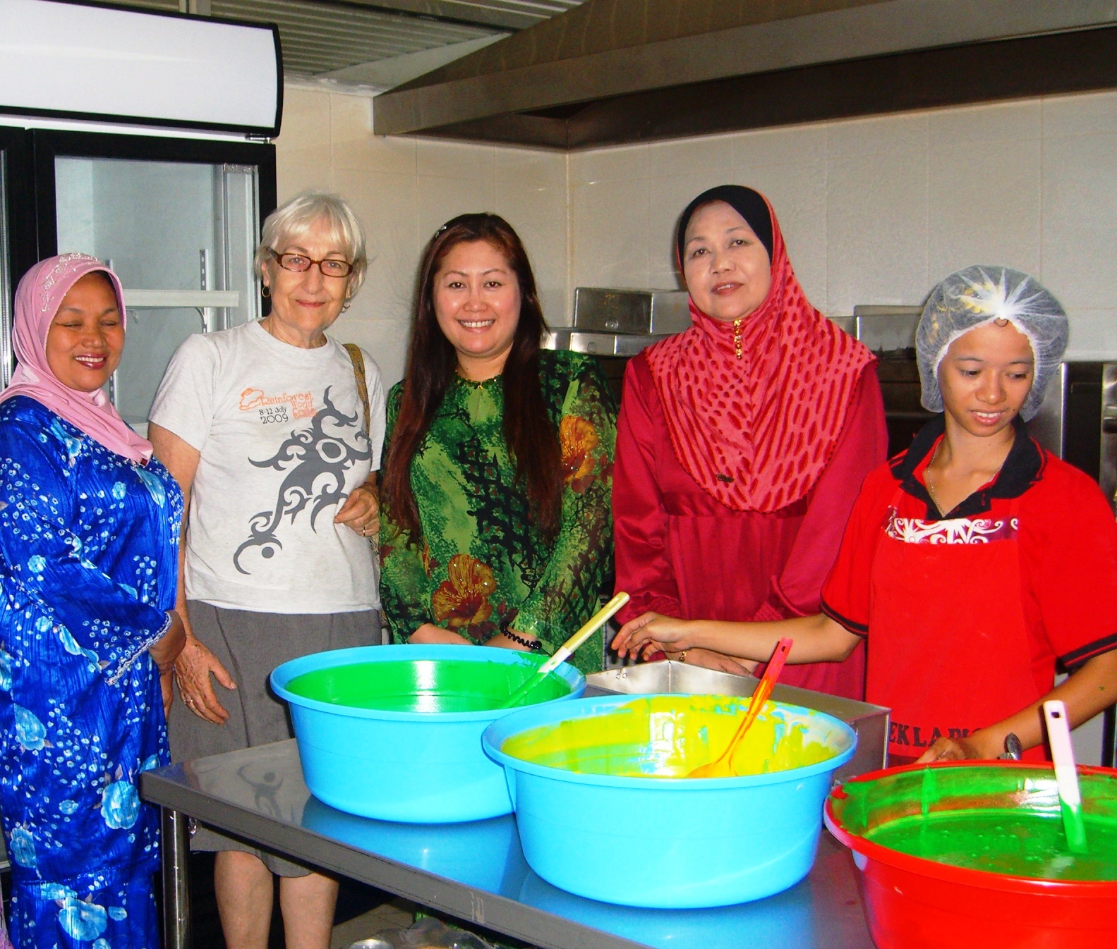 All set to make rainbow-coloured kueh lapis